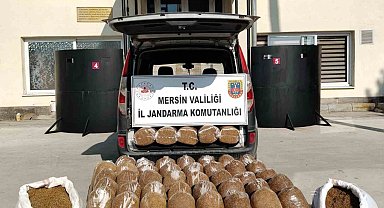 Mersin'de 455 kilo kaçak tütün ele geçirildi