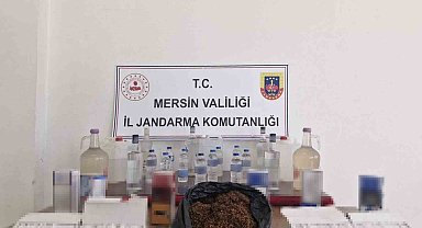 Mersin'de kaçak makaron ve sahte içki ele geçirildi