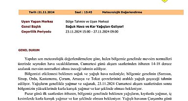 Meteoroloji'den 7 il için soğuk hava ve kar uyarısı