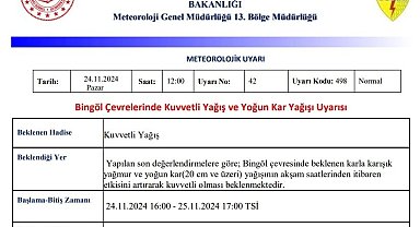 Meteorolojiden kuvvetli yağış ve yoğun kar uyarısı