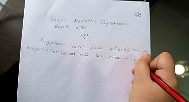 Minik öğrencilerden duygulandıran mektup: Şehit öğretmen Necmettin Yılmaz'ı unutmadılar