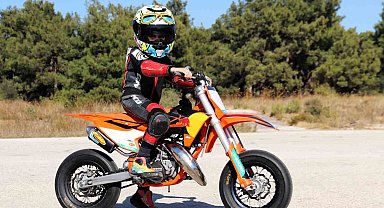 Minik şampiyon motosikletçi Ali'nin hedefi dünya şampiyonluğu