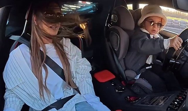 Minik Zayn annesini, "Seni gezdireceğim" diye kandırıp pistte tozu dumana kattı
