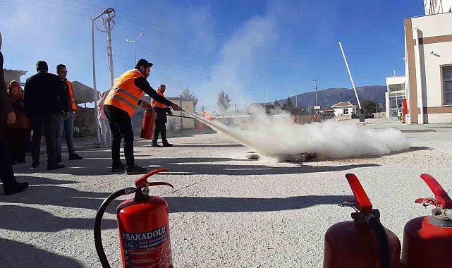 Mudurnu Devlet Hastanesi'nde deprem ve yangın tatbikatı