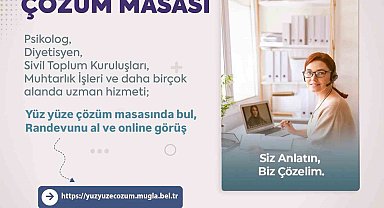 Muğla Büyükşehir Belediyesi'nden dijital hizmet: Yüz Yüze Çözüm Masası Projesi