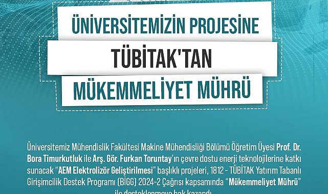 NÖHÜ akademisyenlerinin projesine 'Mükemmeliyet Mührü'