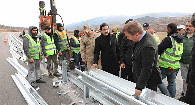Ölümlü trafik kazalarının meydana geldiği yola bariyerli tedbir