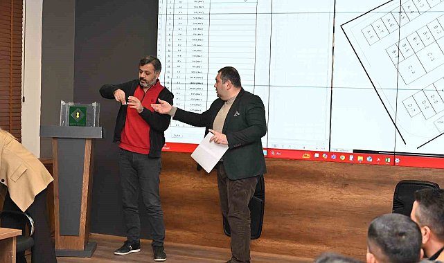 Osmaniye'de geçici prefabrik iş yerlerinin kura çekimi yapıldı