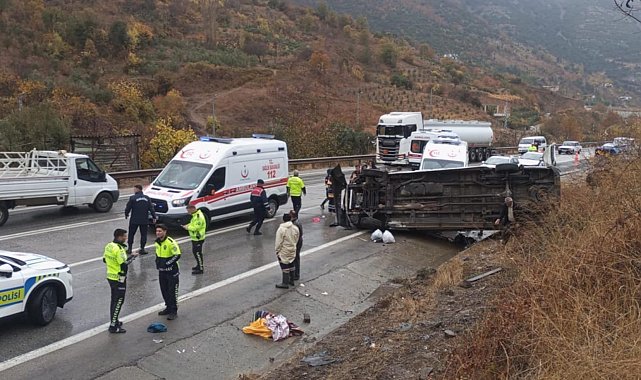 Osmaniye'de yolcu minibüsü devrildi: 6 kişi yaralandı