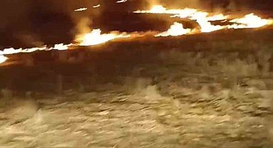 Otluk alanda çıkan yangın köylüler tarafından söndürüldü