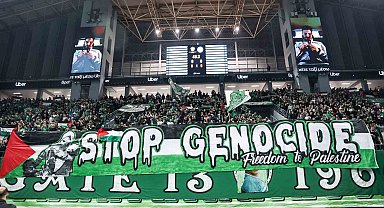 Panathinaikos taraftarından Filistin'e destek