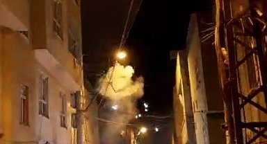 Patlayan yüksek gerilim hattından saniyelerle kurtuldu