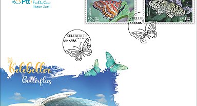 PTT'den 'Kelebekler' için özel pul ve zarf