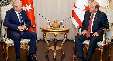 Rektör Prof. Dr. Budak, KKTC Cumhurbaşkanı Tatar'ı ziyaret etti