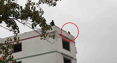 Samsun'da inşaatın 7. katına çıkan bir kadın intihara kalkıştı