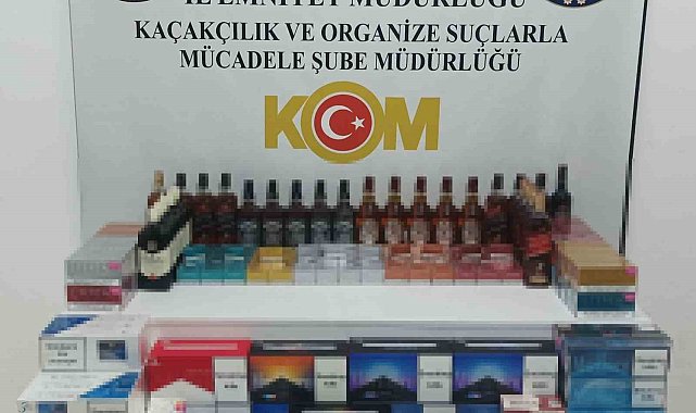 Samsun'da kaçak içki ve sigara ele geçirildi