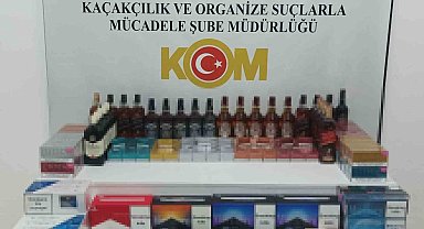 Samsun'da kaçak içki ve sigara ele geçirildi