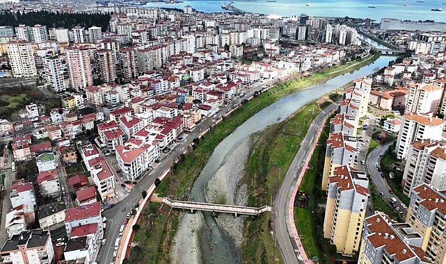 Samsun'da taşkın kontrol yapılarının yapımına devam ediliyor