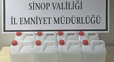 Sinop'ta 40 litre etil alkol ele geçirildi