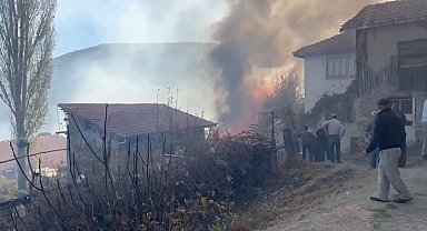 Tavşanlı'nın Kızılçukur köyünde korkutan yangın