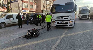 Tek teker üzerinde gitmek isterken kaza yaptı