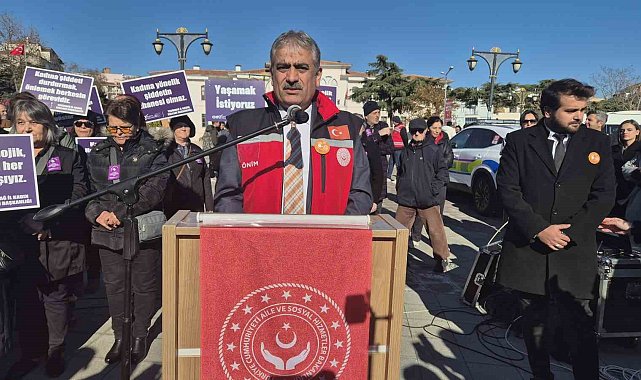 Tekirdağ'da kadına yönelik şiddete karşı anlamlı yürüyüş