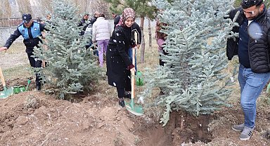Tercan'da geleceğe nefes için fidan dikildi