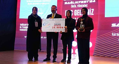 Türkiye'nin ilk SAĞLIKFEST'inde dereceye giren yarışmacılara ödülleri verildi