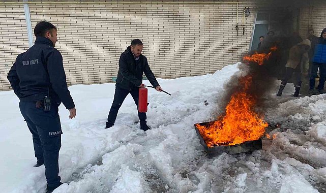 Yangın eğitimleri devam ediyor
