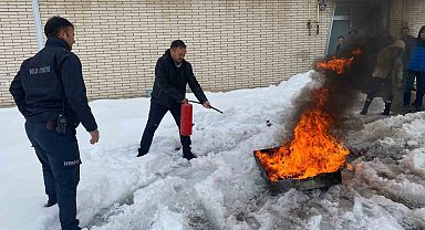 Yangın eğitimleri devam ediyor