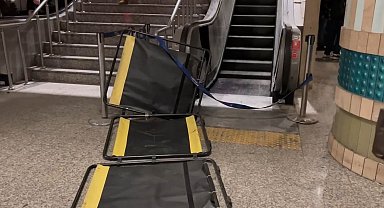 Yenikapı metro istasyonunda yürüyen merdiven yandı, büyük panik yaşandı