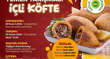 Yeşilyurt'ta içli köfte yemek yarışması