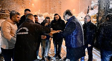 Yeşilyurt'ta kar mesaisi sürüyor