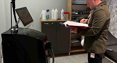 Zabıta ekipleri güzellik merkezlerini denetledi