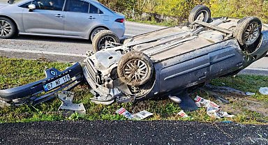 Zonguldak-Ankara kara yolunda feci kaza, 2 yaralı