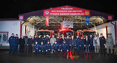 2025 yılını görevi başında girecek itfaiye personelini ziyaret ettiler