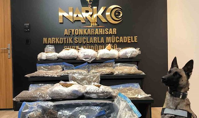 Afyonkarahisar'da 21 buçuk kilo uyuşturucu ele geçirildi