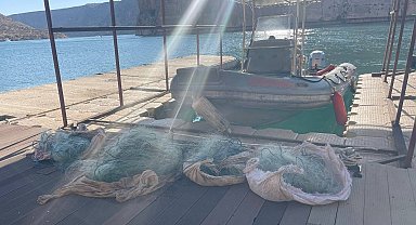 Ağ ile avlanma yasağına uymayan 2 şahsı jandarma yakaladı