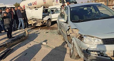 Ambulansı takip eden sürücü kazaya neden oldu