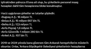 Ankara Büyükşehir Belediye Başkanı Yavaş'tan 'hesaplara bloke' açıklaması