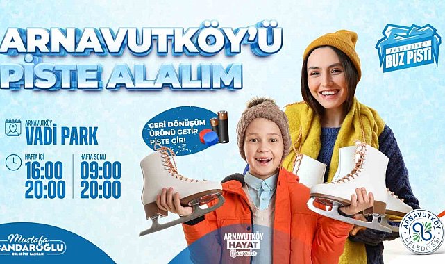 Arnavutköy'de Buz Gibi Eğlence: Buz Pisti açıldı