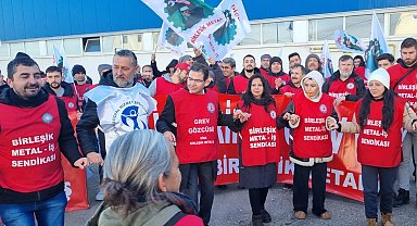 Balıkesir Bandırma'da Arıtaş Kriyojenik'te grev başladı