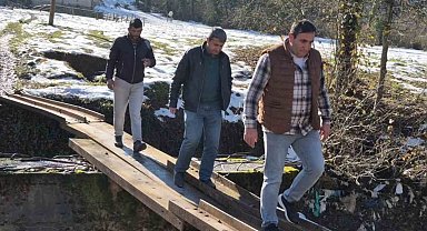 Bartın'da köylülerin köprü çilesi
