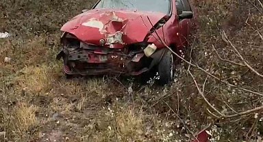 Bartın'da otomobil domuza çarptı: Sürücü yaralandı