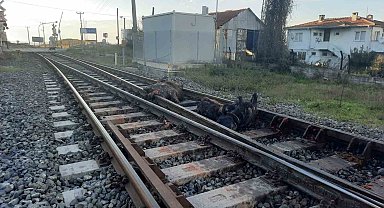 Başıboş halde dolaşan iki büyükbaş hayvana tren çarptı