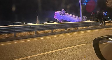 Batman'da kontrolden çıkan otomobil takla attı: 1 yaralı