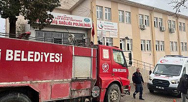 Besni Diş Hastanesinde korkutan yangın