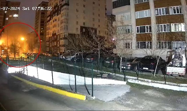 Beylikdüzü'nde 14 katlı binada meydana gelen patlama anı kamerada