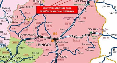 Bingöl-Erzurum karayolunun bir kısmı tır trafiğine kapandı