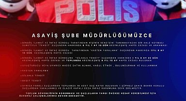 Bingöl'de hakkında 18 yıl kesinleşmiş hapis cezası bulunan şahıs yakalandı